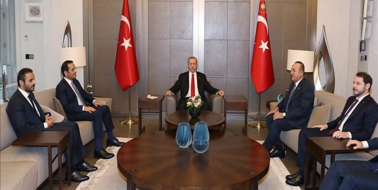 دیدار وزیرخارجه قطر با اردوغان و چاووش اوغلو